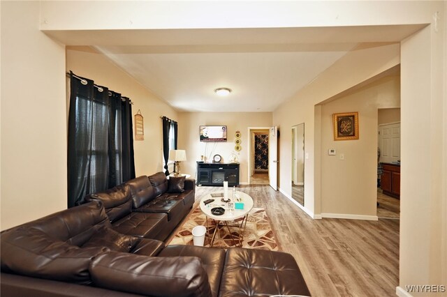 894 Tonawanda St, Buffalo, NY 14207 - living area with baseboards and wood finished floors