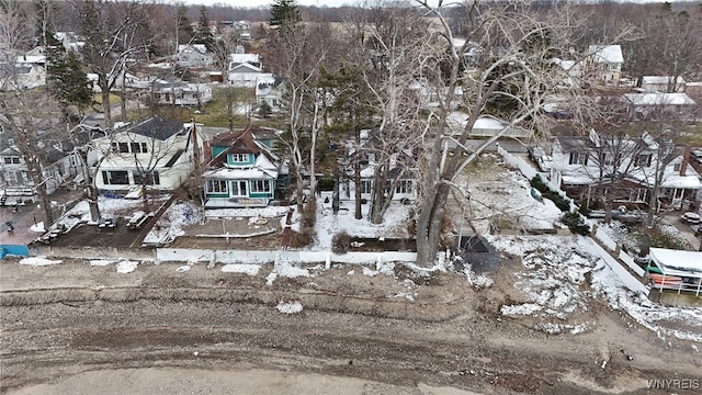 8784 Lake Shore Rd, Evans, NY 14006 - snowy aerial view featuring a residential view