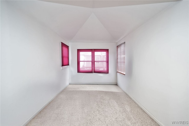 8784 Lake Shore Rd, Evans, NY 14006 - unfurnished room with baseboards and lofted ceiling