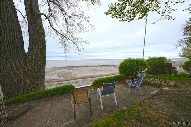 8784 Lake Shore Rd, Evans, NY 14006 - view of patio / terrace featuring a water view