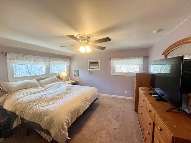 115 Forest Hills Dr, Elmira, NY 14905 - bedroom featuring light carpet, baseboards, a ceiling fan, and multiple windows