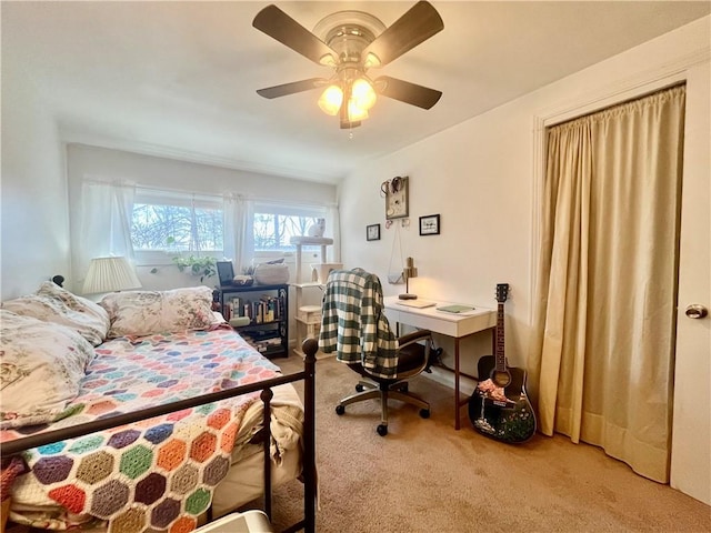 115 Forest Hills Dr, Elmira, NY 14905 - carpeted bedroom with ceiling fan