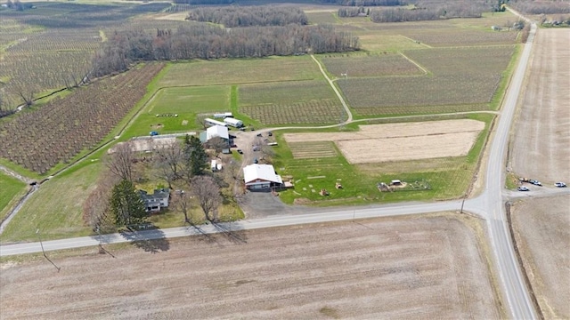 bird's eye view featuring a rural view