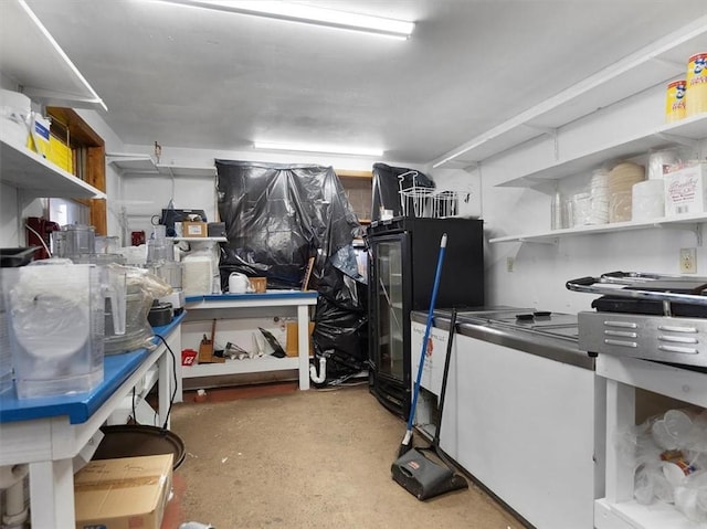 view of storage area