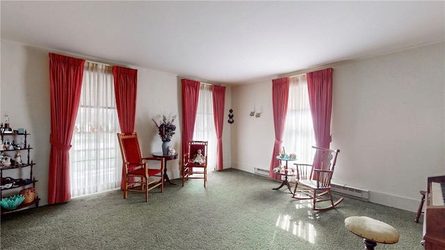 5 E Washington St, Bath, NY 14810 - living area featuring a baseboard heating unit