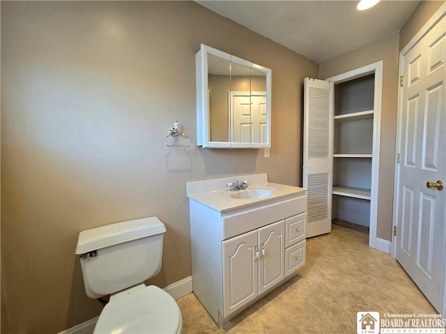 216 S Pleasant St, Shinglehouse, PA 16748 - bathroom with vanity, baseboards, and toilet