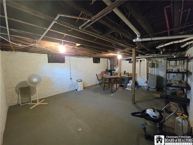 216 S Pleasant St, Shinglehouse, PA 16748 - unfinished below grade area with electric panel
