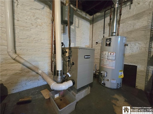 216 S Pleasant St, Shinglehouse, PA 16748 - utility room with water heater