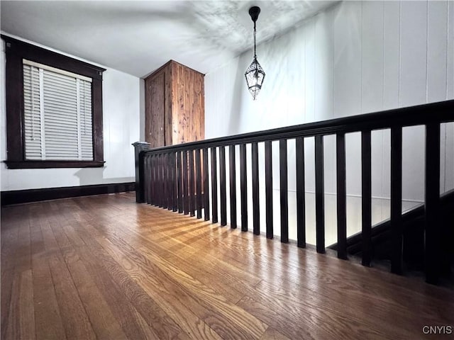interior space with hardwood / wood-style floors