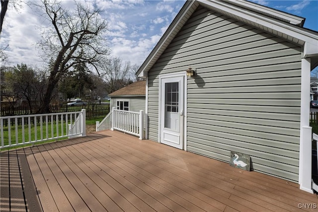 deck with fence