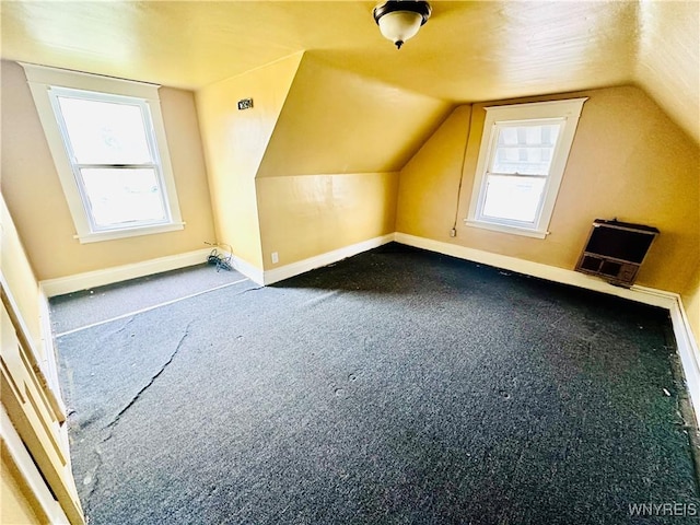 99 Roebling Ave, Buffalo, NY 14215 - bonus room featuring baseboards, vaulted ceiling, carpet, and a wealth of natural light