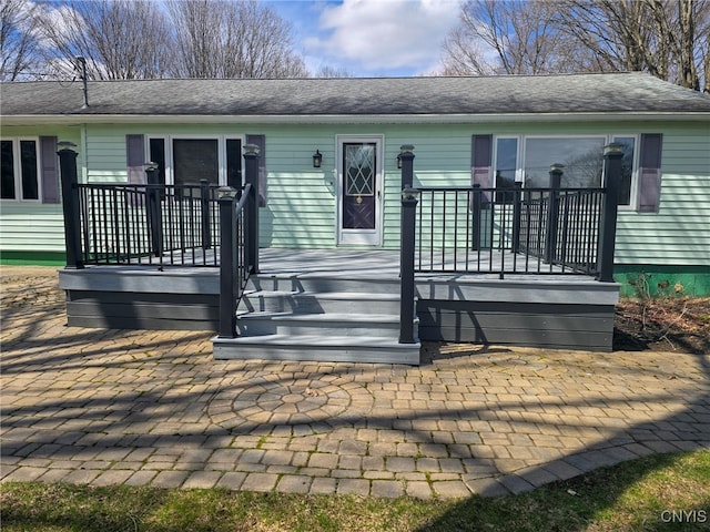 exterior space with a wooden deck