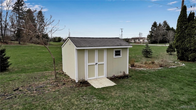 view of shed
