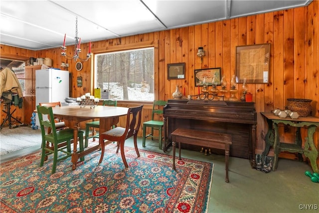 172 Green St, Ephratah, NY 13452 - dining room featuring wood walls