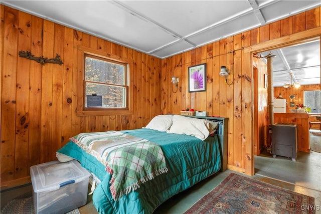 172 Green St, Ephratah, NY 13452 - bedroom with wooden walls