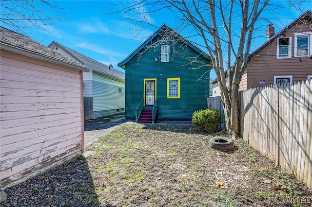 43 Freund St, Buffalo, NY 14211 - view of outbuilding featuring entry steps and fence