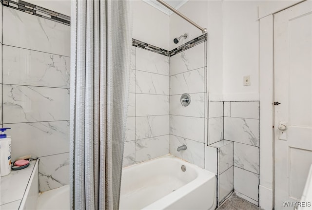 43 Freund St, Buffalo, NY 14211 - bathroom with shower / bath combo and tile walls