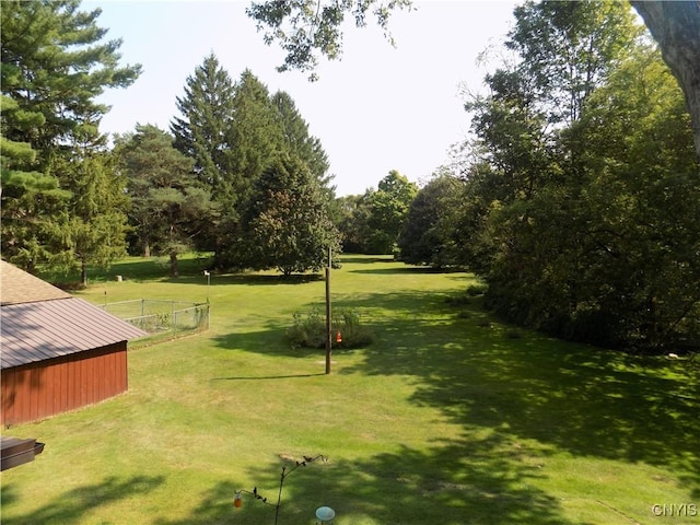exterior space with a lawn