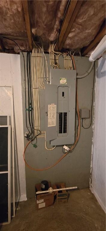 utility room featuring electric panel
