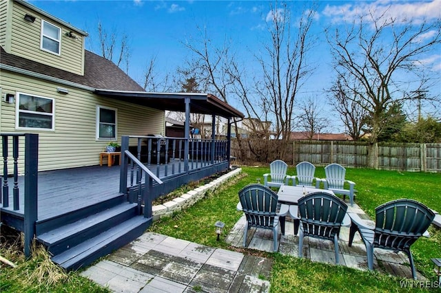 4757 N Bailey Ave, Amherst, NY 14226 - view of yard featuring a wooden deck and fence