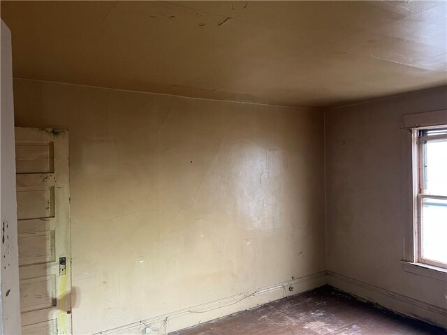 view of spare room