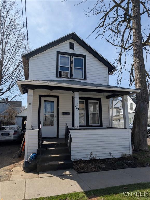 505 Canary St, Dunkirk-City, NY 14048 - view of front facade with covered porch