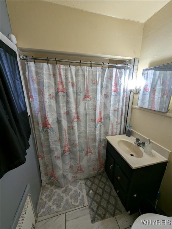 505 Canary St, Dunkirk-City, NY 14048 - full bath with a shower with shower curtain and vanity