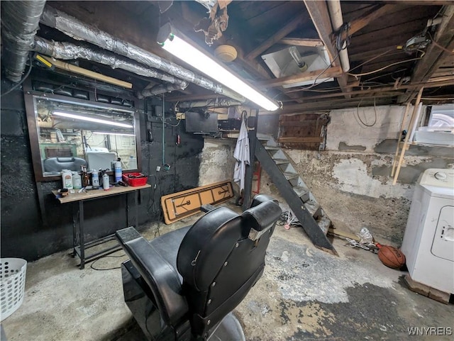 505 Canary St, Dunkirk-City, NY 14048 - unfinished basement with washer / dryer