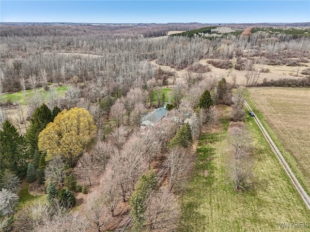 1465 Genesee St, Pembroke, NY 14036 - bird's eye view featuring a forest view