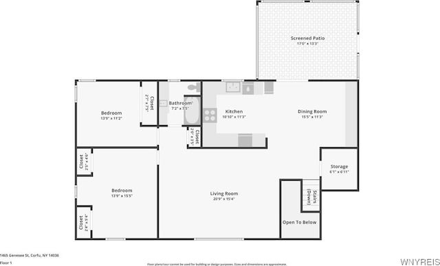 1465 Genesee St, Pembroke, NY 14036 - floor plan