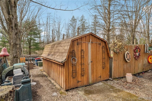 1465 Genesee St, Pembroke, NY 14036 - view of shed featuring fence