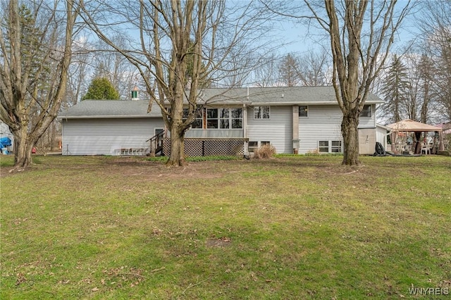 1465 Genesee St, Pembroke, NY 14036 - rear view of house with a lawn