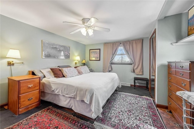 1465 Genesee St, Pembroke, NY 14036 - bedroom with baseboards, ceiling fan, and visible vents