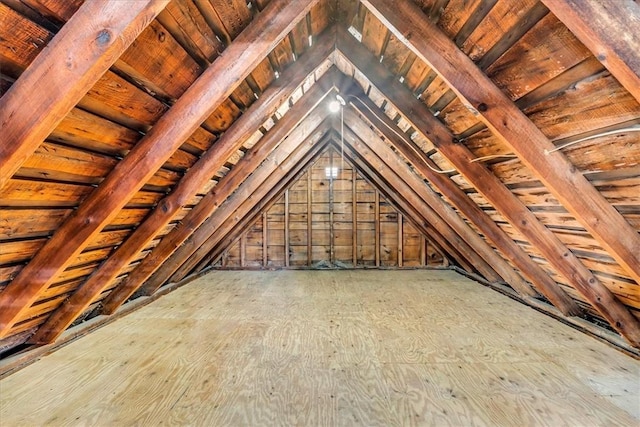 view of attic