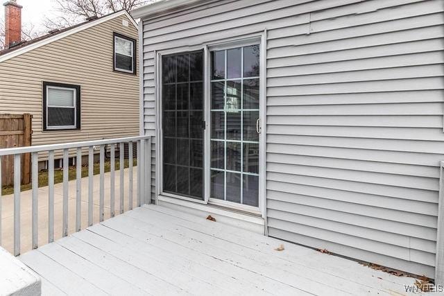 wooden deck with fence