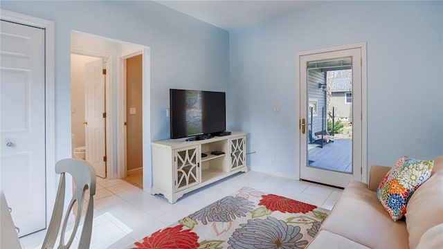 367 Waters Edge, Owasco, NY 13021 - living area with tile patterned floors and baseboards