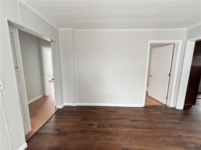 149 River St, Rome-Inside, NY 13440 - unfurnished room featuring crown molding, wood finished floors, and baseboards
