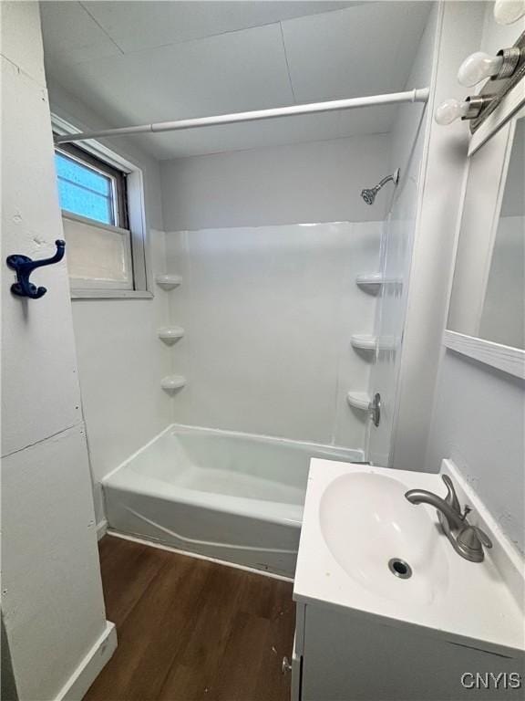 149 River St, Rome-Inside, NY 13440 - full bath with vanity, wood finished floors, and shower / bathtub combination
