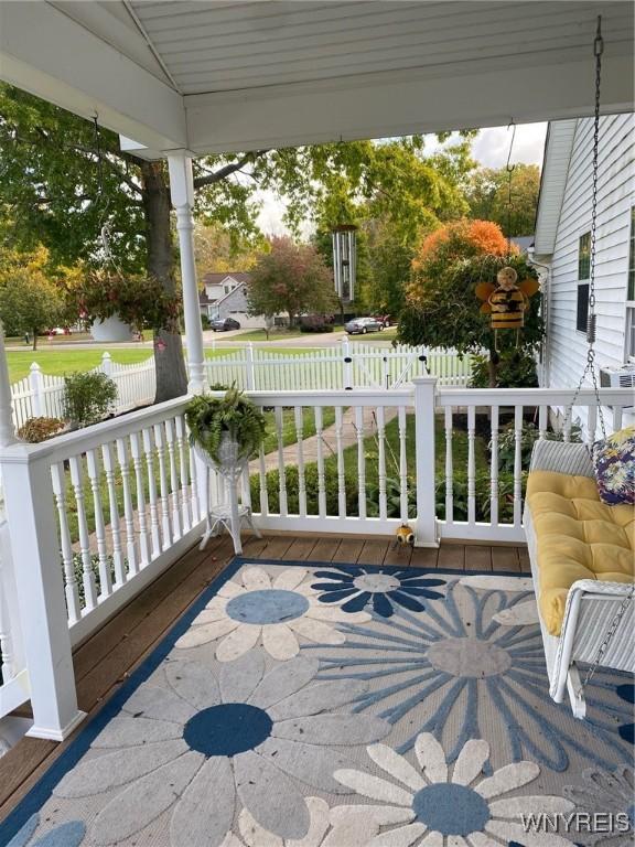253 Glenvale Rd, Porter, NY 14174 - view of patio / terrace with covered porch and fence