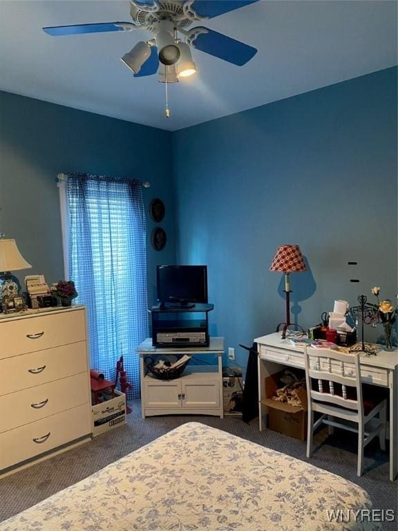 253 Glenvale Rd, Porter, NY 14174 - carpeted bedroom featuring a ceiling fan