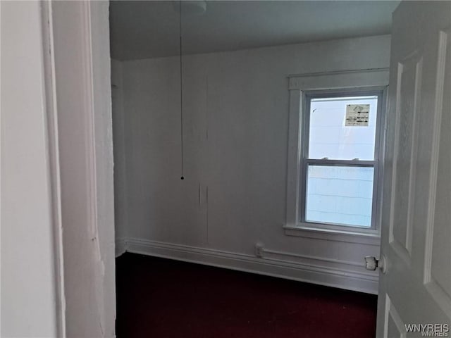 view of spare room