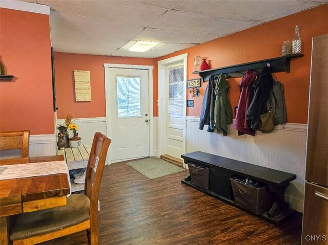 3012 Pleasant Ave, Vienna, NY 13308 - mudroom with wainscoting and wood finished floors