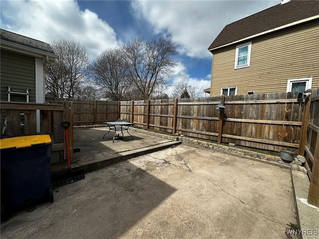 view of patio / terrace with a fenced backyard