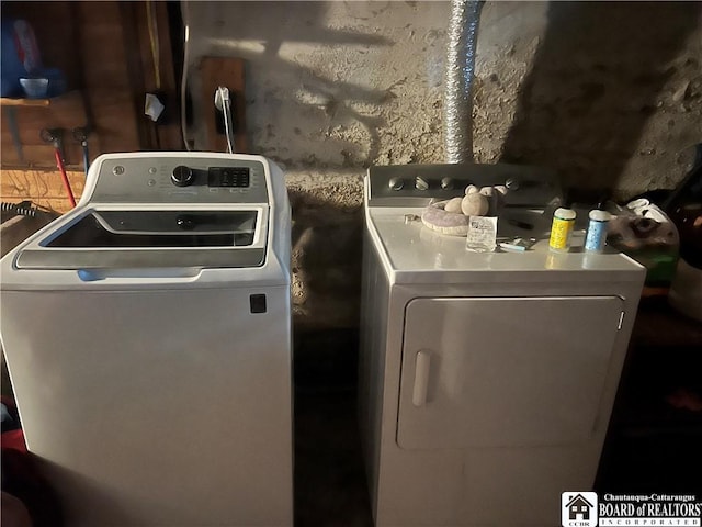 9 Columbia Ave, Ellicott, NY 14701 - washroom with washer and dryer and laundry area