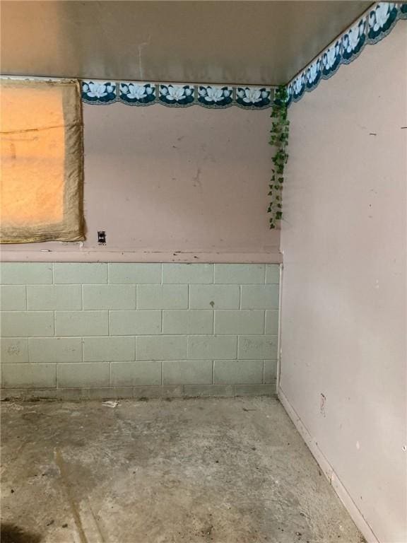 5125 Deliverance Ave, Williamson, NY 14505 - details with unfinished concrete flooring and concrete block wall
