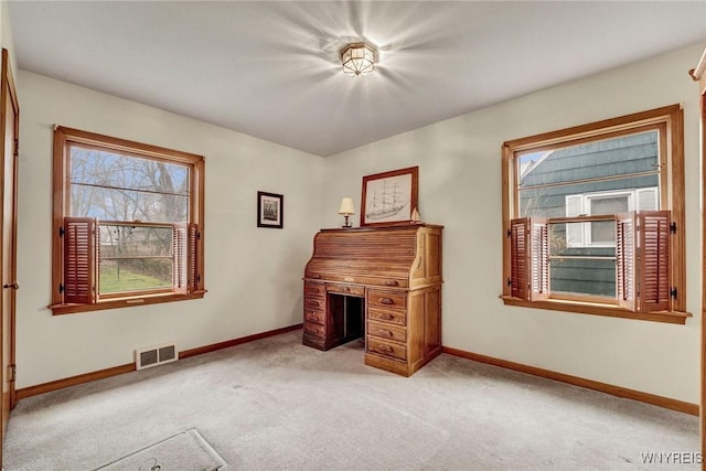 339 Lincoln Ave, Lockport-City, NY 14094 - office area with carpet flooring, visible vents, and baseboards