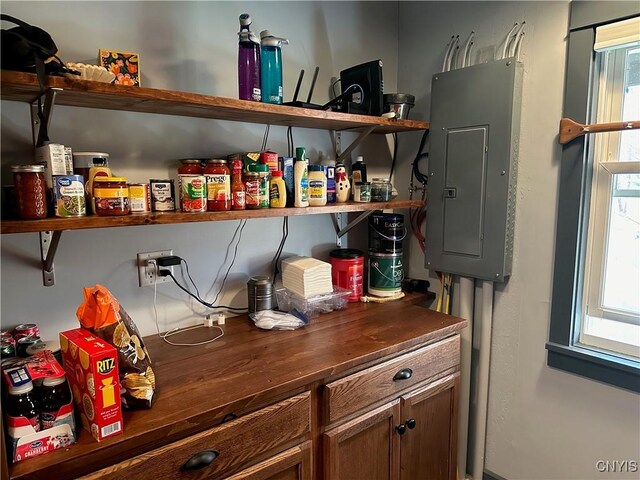 storage area with electric panel