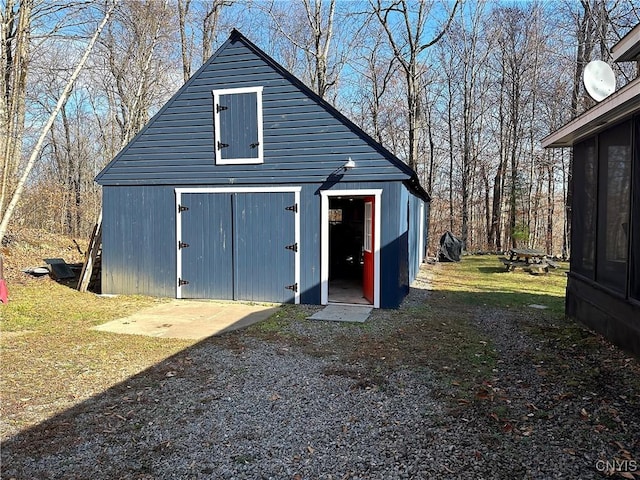 view of outbuilding with an outdoor structure