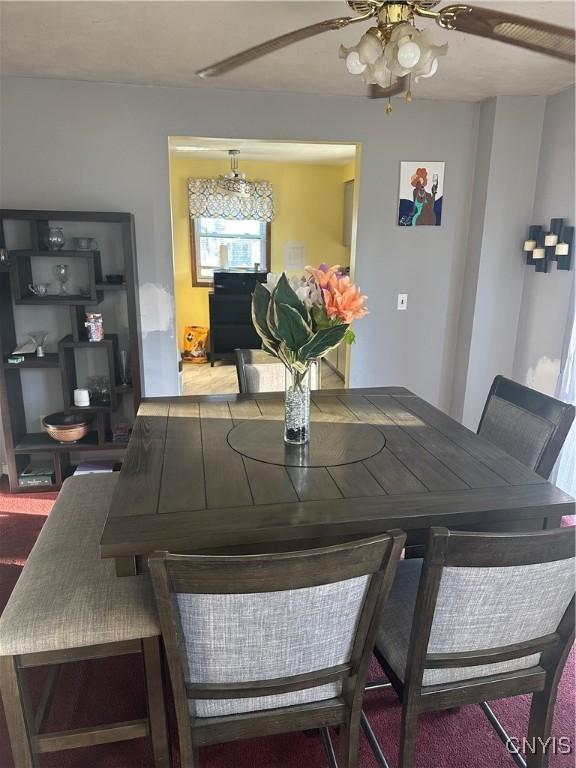 918 Midland Ave, Syracuse, NY 13205 - dining area with a ceiling fan
