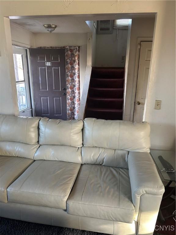 918 Midland Ave, Syracuse, NY 13205 - living area with stairway